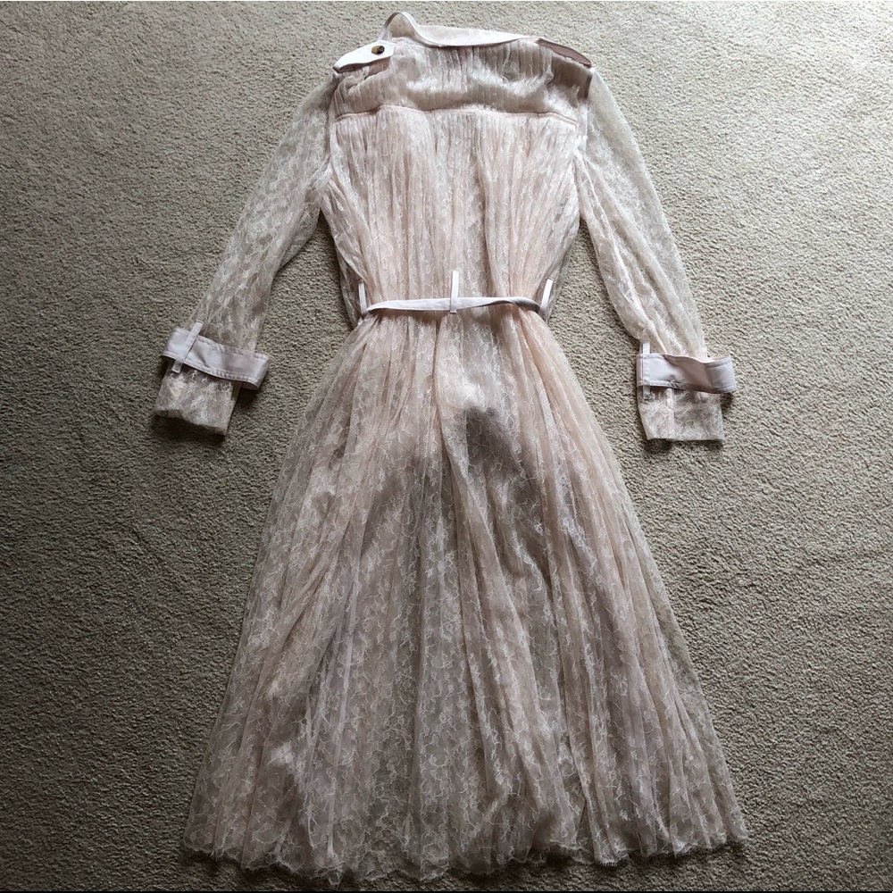 Victoria's Secret VS Ivory Blush Pink Lace Kimono Robe Bridal Sleepwear XS/S - Picture 9 of 12